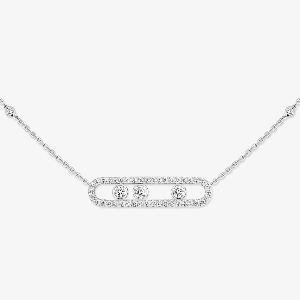 [Lumi] Move Pave_ Rose Gold Diamond Necklace
