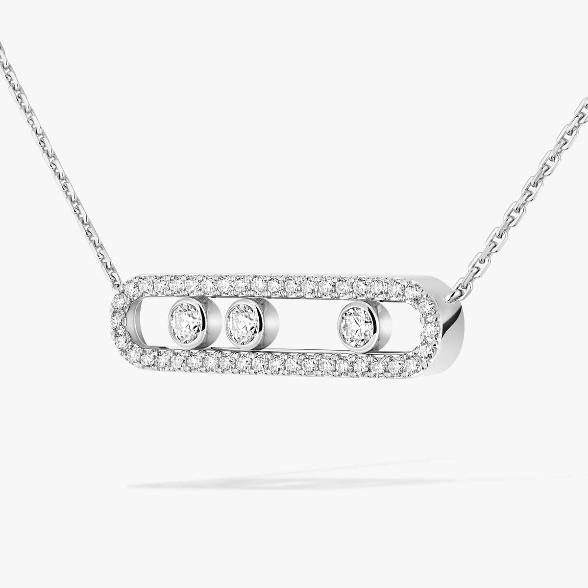 [Lumi Jewels] Move Pave_ Rose Gold Diamond Necklace