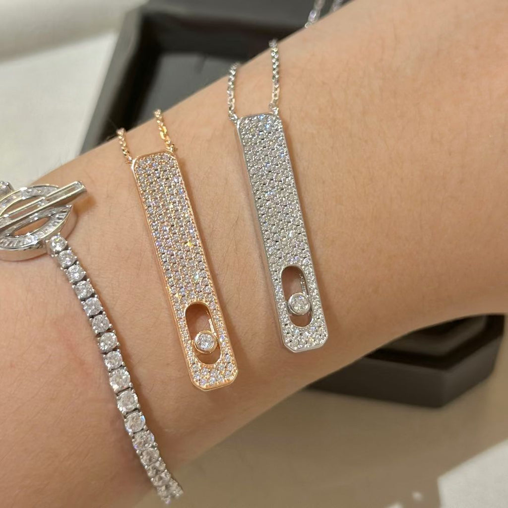 [Lumi]MY FIRST DIAMOND PAVED NECKLACE
