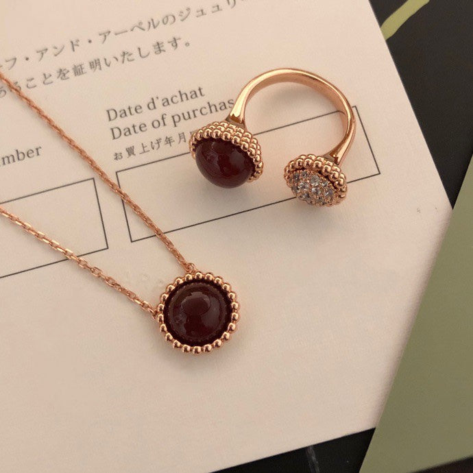[Lumi Jewels]PERLEE COULEURS DIAMOND ROSE GOLD BETWEEN THE FINGER RING