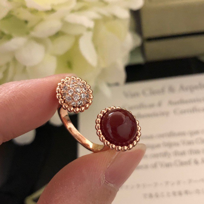 [Lumi Jewels]PERLEE COULEURS DIAMOND ROSE GOLD BETWEEN THE FINGER RING