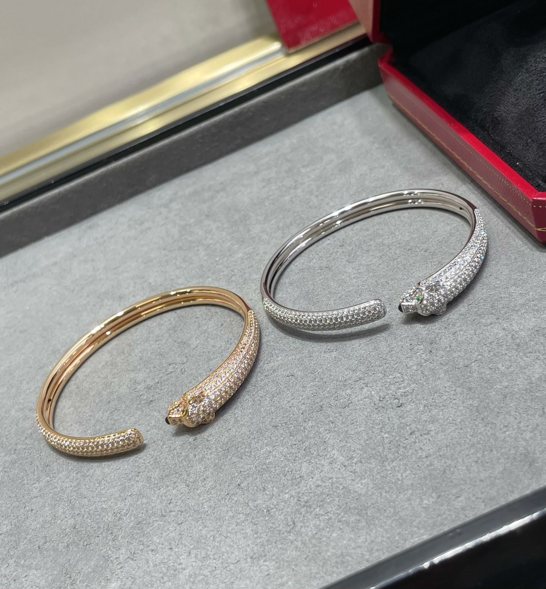 [Lumi Jewels]PANTHERE FULL DIAMOND OPEN BRACELET
