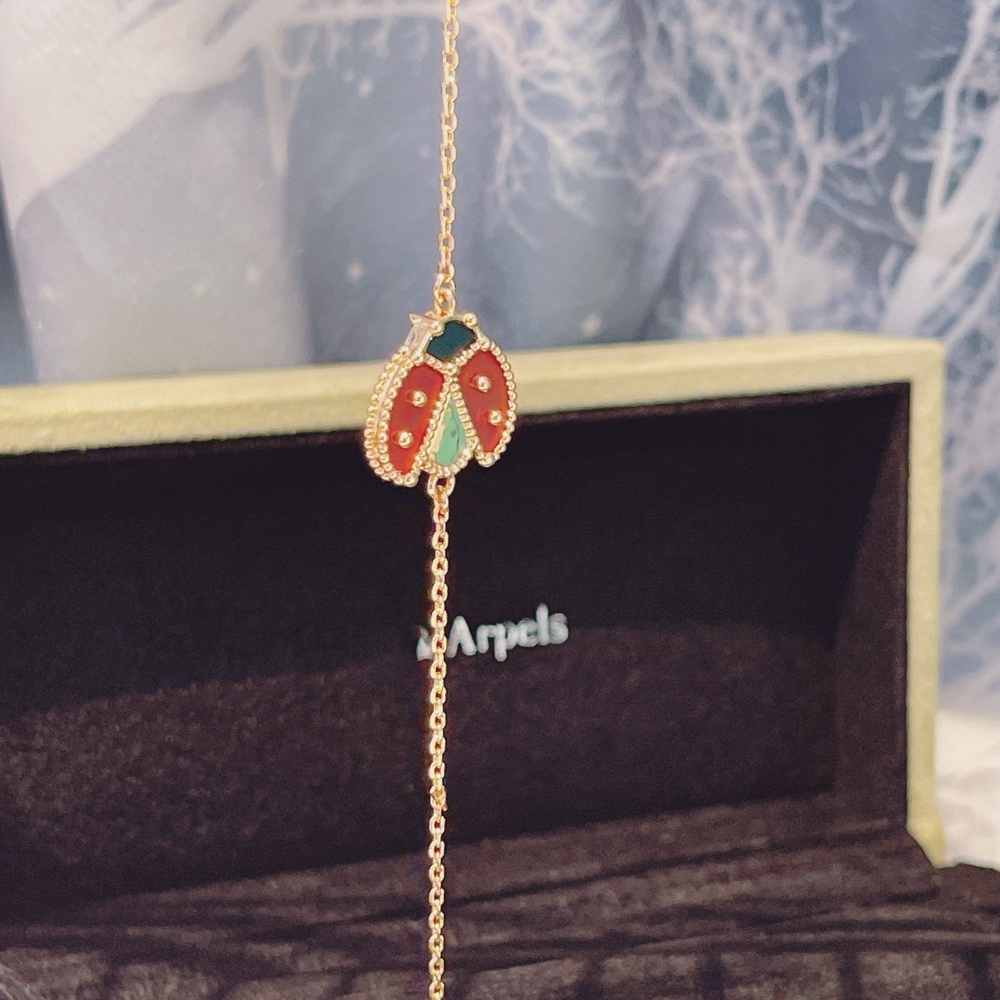 [Lumi Jewels]LUCKY SPRING 1 MOTIF PINK GOLD BRACELET