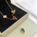 [Lumi Jewels]LUCKY SPRING 4 MOTIFS ROSE GOLD NECKLACE