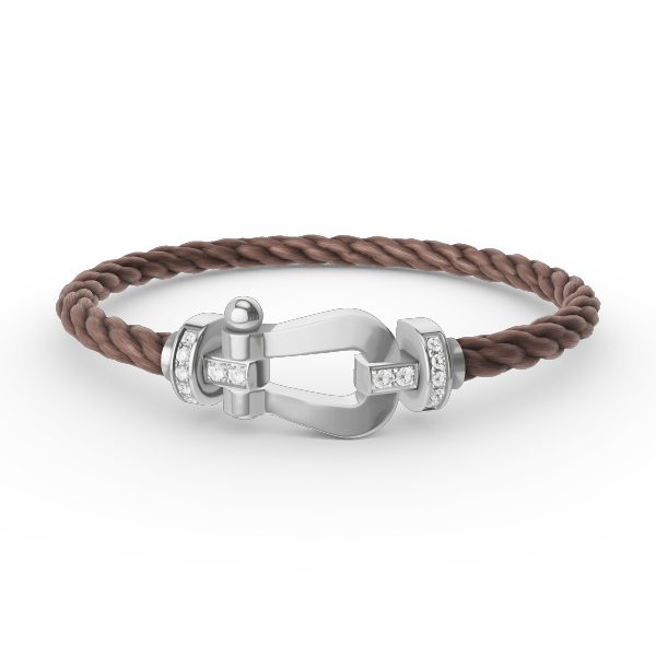 [Lumi Jewels]FORCE LARGE HORSESHOE HALF DIAMOND BRACELET SILVER