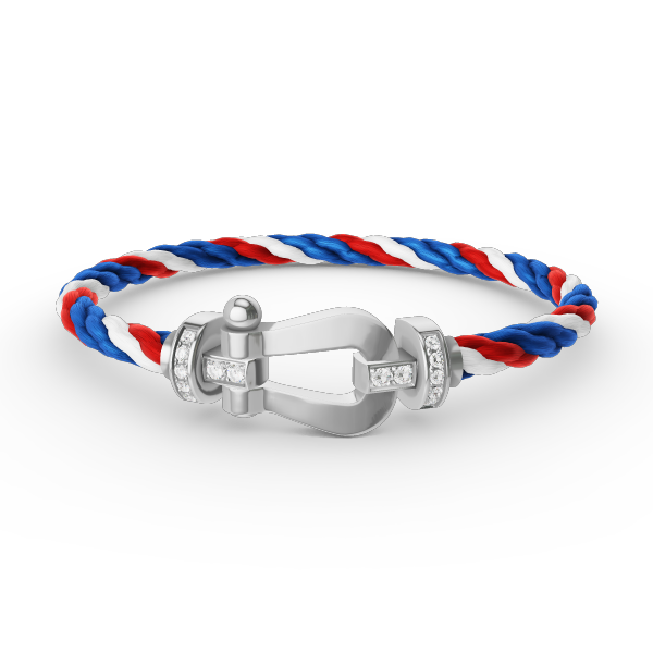 [Lumi Jewels]FORCE LARGE HORSESHOE HALF DIAMOND BRACELET SILVER
