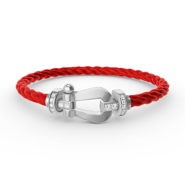 [Lumi Jewels]FORCE LARGE HORSESHOE HALF DIAMOND BRACELET SILVER