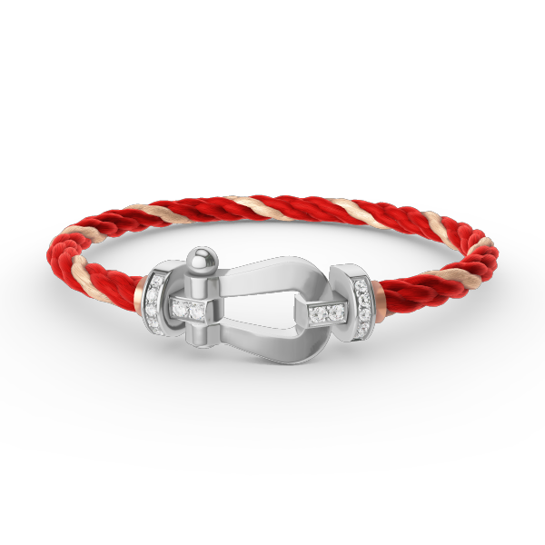 [Lumi Jewels]FORCE LARGE HORSESHOE HALF DIAMOND BRACELET SILVER