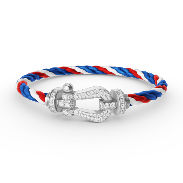 [Lumi Jewels]FORCE LARGE HORSESHOE FULL DIAMOND BRACELET SILVER