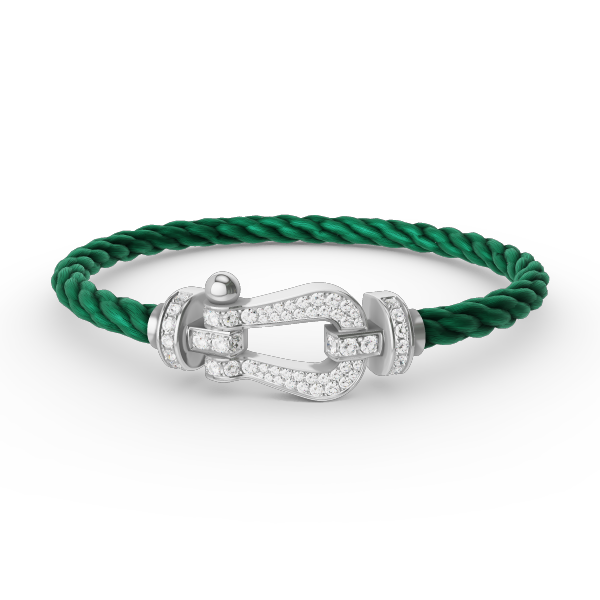 [Lumi Jewels]FORCE LARGE HORSESHOE FULL DIAMOND BRACELET SILVER