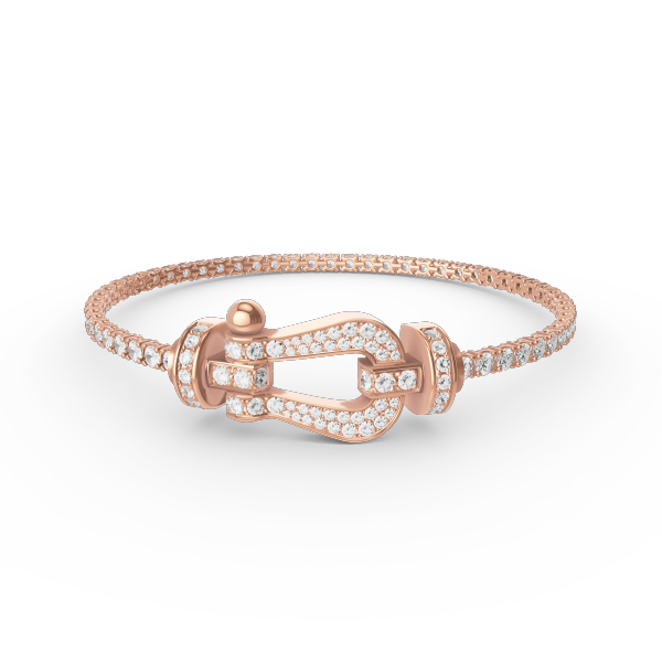[Lumi Jewels]FORCE  LARGE HORSESHOE FULL DIAMOND TENNIS BRACELET