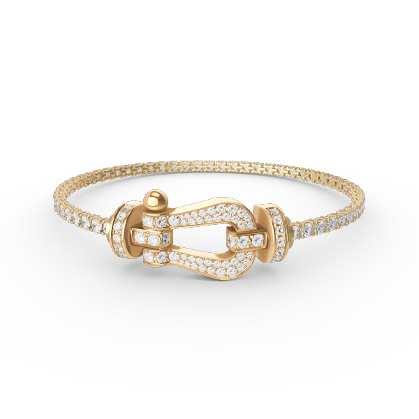 [Lumi Jewels]FORCE  LARGE HORSESHOE FULL DIAMOND TENNIS BRACELET